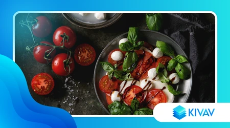 Insalata caprese con mozzarella di bufala