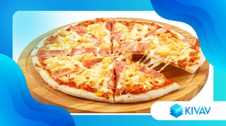 Pizza rustica con prosciutto e formaggio