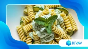 Fusilli con Crema di Zucchine e Menta