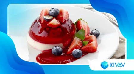 Panna cotta con salsa ai frutti di bosco