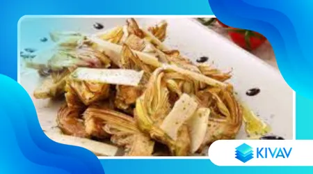 Carpaccio di carciofi con scaglie di grana e limone