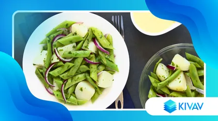 Insalata di fagiolini con scaglie di parmigiano e limone