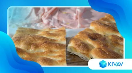 Pizza bianca romana con mortadella