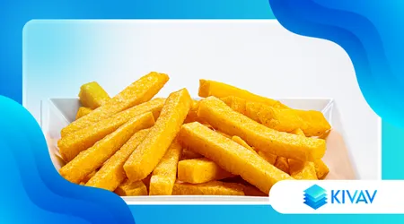 Polenta fritta con crema di formaggi alpini: