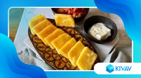Polenta fritta con crema di formaggi alpini: