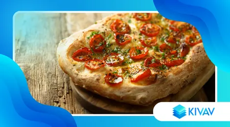 Focaccia barese con pomodorini e origano