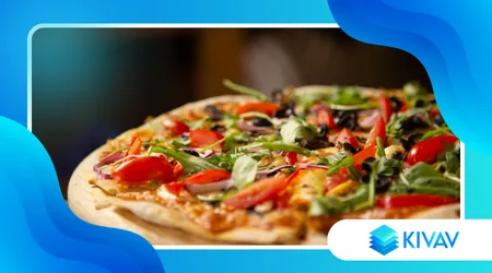 Pizza vegetariana moderna