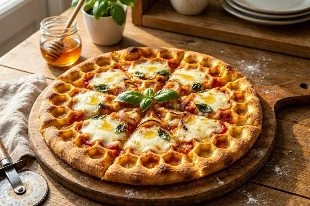 pizza fatta in casa con cornicione leggero e alveolato