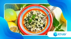 Risotto agrumato moderno con limone e basilico fresco