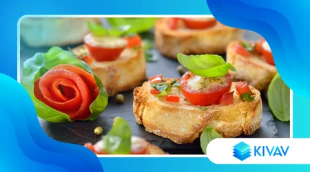 bruschette con stracciatella, pomodorini confit e basilico fresco