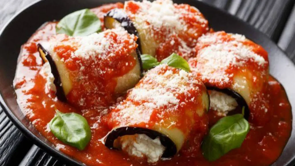 involtini di melanzane grigliate con ricotta alle erbe