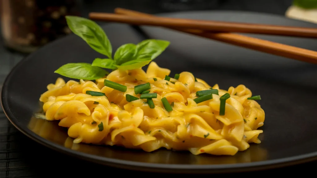 Pasta fredda con melone, feta e basilico